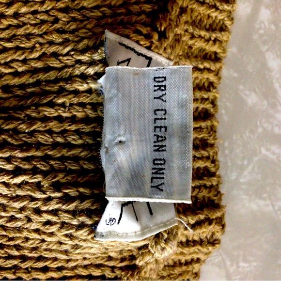 Vintage Rafloque women’s button down knit tan cardigan sweater size large - Picture 9 of 9